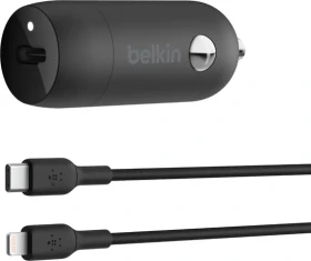 Belkin BoostCharge 30W USB-C Kfz-Ladegerät mit USB-C/Lightning-Kabel schwarz