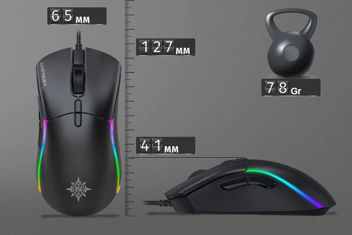 Inca IMG-GT20 2in1 RGB Gaming Mouse, USB