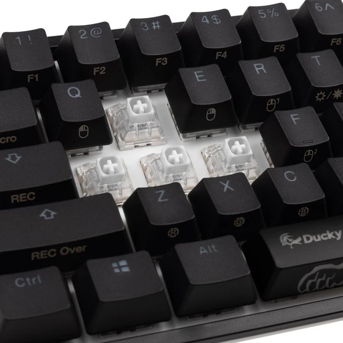 Ducky One 2 Pro Mini, PBT, schwarz, LEDs RGB, Kailh Box WHITE, USB, US
