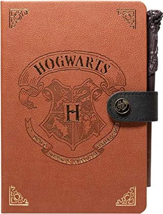 Grupo Erik Editores Harry Potter Zauberstabstift Notizbuch mit Zauberstabstift, A5, punktiert, Hardcover, 90 Blatt