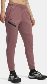 Under Armour Unstoppable Fleece Trainingshose lang maroon mist/black (Damen)