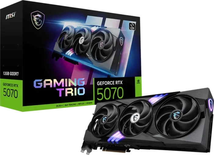 MSI GeForce RTX 5070 12G Gaming Trio, G5070-12GT, 12GB GDDR7, HDMI, 3x DP