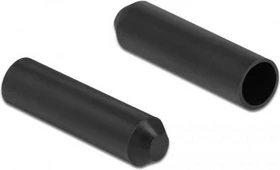 DeLOCK Endkappen mit Innenkleber, 70x16mm, schwarz, 2 Stück