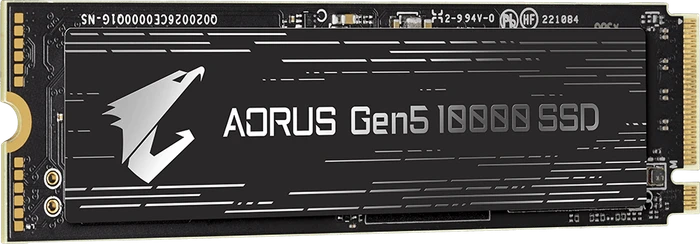 GIGABYTE AORUS GEN5 10000 SSD 2TB, M.2 2280 / M-Key / PCIe 5.0 x4, Kühlkörper