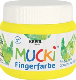 Kreul Mucki Fingerfarbe, quietsch gelb, 150ml