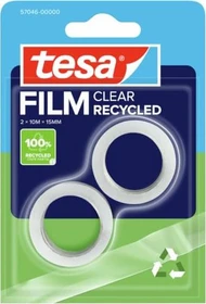 tesa tesafilm eco & clear transparent, Klebestreifen, 15mm/10m, 2 Stück