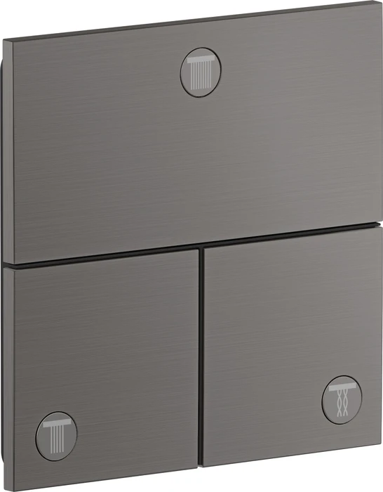 Hansgrohe Axor ShowerSelect ID eckig Kontrollfeld Ventil für 3 Verbraucher brushed black chrome