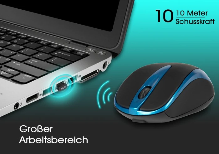 Inca IWM-221RSK Wireless Mouse schwarz/rot, USB