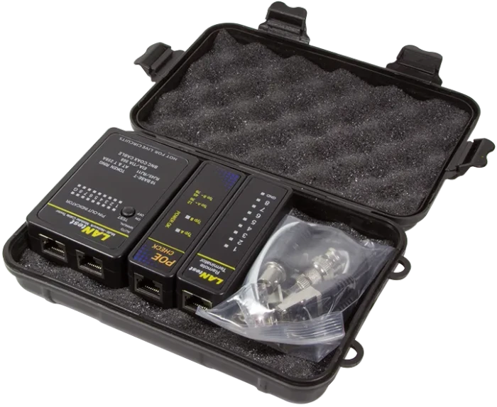 LogiLink Netzwerk Kabeltester mit POE-Finder RJ-11/RJ-12/RJ-45/BNC