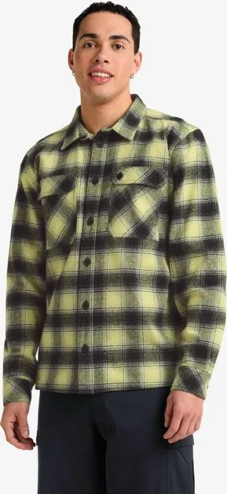 Jack Wolfskin Baja Flannel Hemd langarm check/lemon ice (Herren)