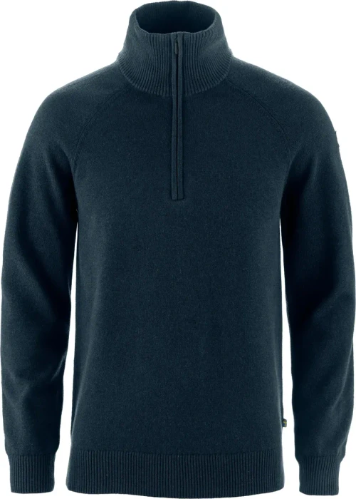 Fjällräven Övik Lite Half Zip Strickpullover dark navy (Herren)