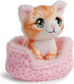 Nici Little Paws Katze rot getigert im rosa Körbchen 12cm