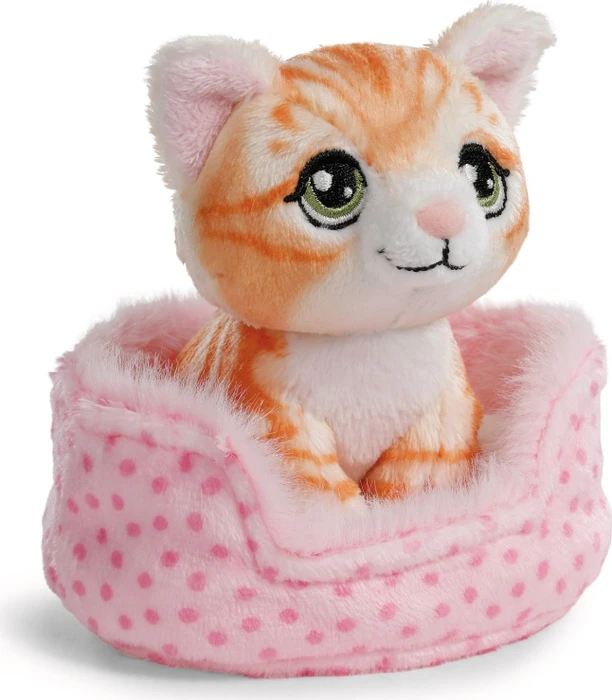 Nici Little Paws Katze rot getigert im rosa Körbchen 12cm