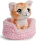 Nici Little Paws Katze rot getigert im rosa Körbchen 12cm Vorschaubild