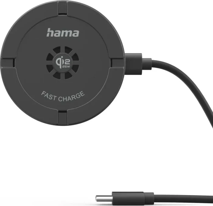 Hama Kabelloses Qi2-Ladegerät 25W schwarz
