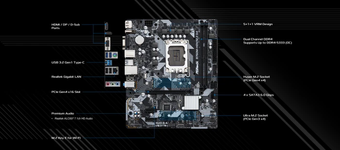 ASRock B760M-HDV/M.2 D4 (Intel 1700)