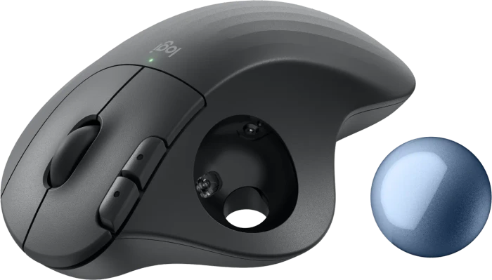 Logitech Ergo M575S Silent Wireless Trackball, Graphite, Logi Bolt, Bluetooth