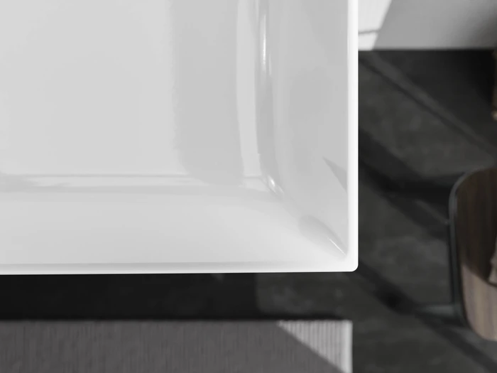 Hansgrohe Xevolos E Aufsatzwaschtisch mit 2 Hahnlöchern ohne Überlauf 120cm, weiß