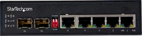 StarTech Industrial Railmount Gigabit Switch, 4x RJ-45, 1x SFP, 1x RJ-45/SFP, 120W PoE+ (IES1G52UPDIN)