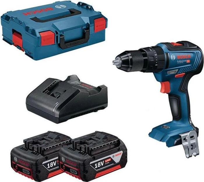 Bosch Professional GSB 18V-55 Akku-Schlagbohrschrauber inkl. L-Boxx + 2 Akkus 3.0Ah