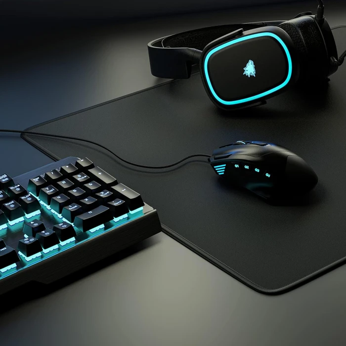 Titanwolf XXL Speed Gaming-Mauspad, 440x350mm, schwarz