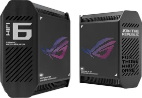 ASUS ROG Rapture GT6, AX10000, schwarz, Router und Repeater Set, 2er-Bundle (90IG07F0-MU9A20)