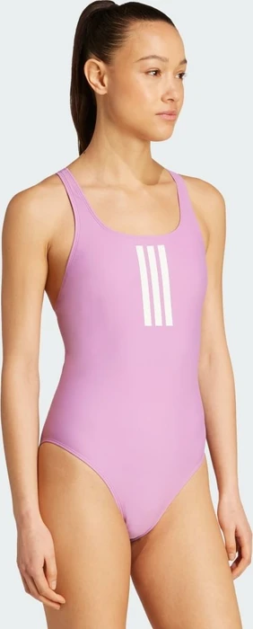 adidas 3-Streifen V-Back Badeanzug preloved purple/white (Damen)