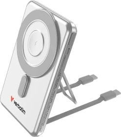 Verbatim Charge 'n' Go Power Bank mit USB-C-Kabel 5000mAh silber