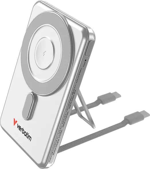 Verbatim Charge 'n' Go Power Bank mit USB-C-Kabel 5000mAh silber