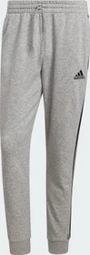 adidas Essentials Fleece Tapered Cuff 3-Streifen Trainingshose lang medium grey heather/black (Herren)