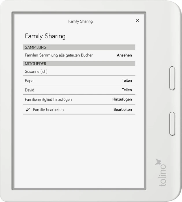 tolino vision color, weiß, 32GB Flash