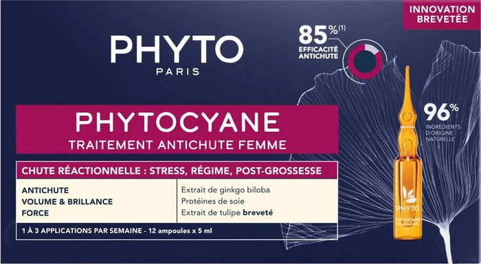 Phyto Phytocyane Kur reaktioneller Haarausfall Frauen, 60ml (12x 5ml)