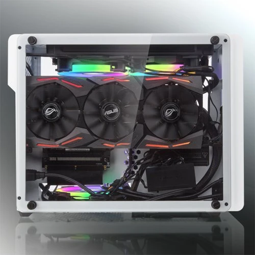 Raijintek Ophion Evo, weiß, Glasfenster, Mini-ITX