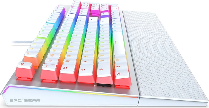 Endorfy SilentiumPC SPC Gear GK650K Omnis, LEDs RGB, Onyx White Pudding Edition, Kailh BLUE, USB, US