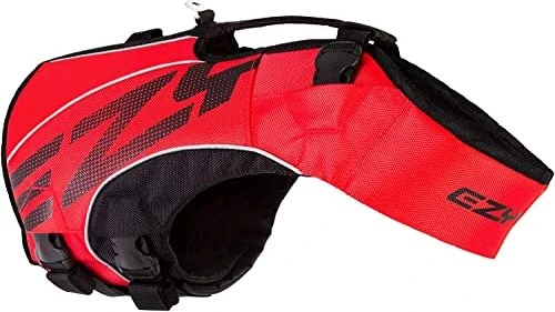 EzyDog DFD X2 Boost Schwimmweste, Rettungsweste, mit Haltegriff, XS, rot/schwarz