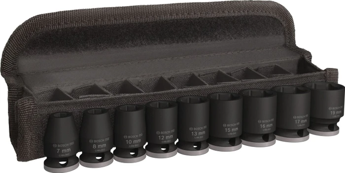 Bosch Professional PRO Impact Steckschlüsselsatz inkl. Tasche, 9-tlg.