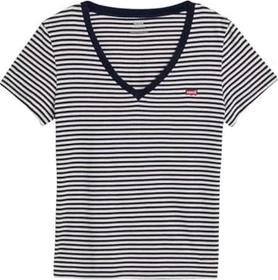 Levi's The Perfect V-Neck T-Shirt kurzarm indigo stripe/navy blazer (Damen)
