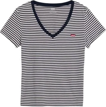 Levi's The Perfect V-Neck T-Shirt kurzarm indigo stripe/navy blazer (Damen)