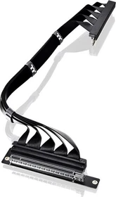 Thermaltake PCI-E Dual 90 Degree Riser Card Cable, gewinkelt, PCIe 4.0, 400mm, schwarz
