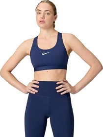Nike Swoosh Medium Support Sport-BH midnight navy/white (Damen)