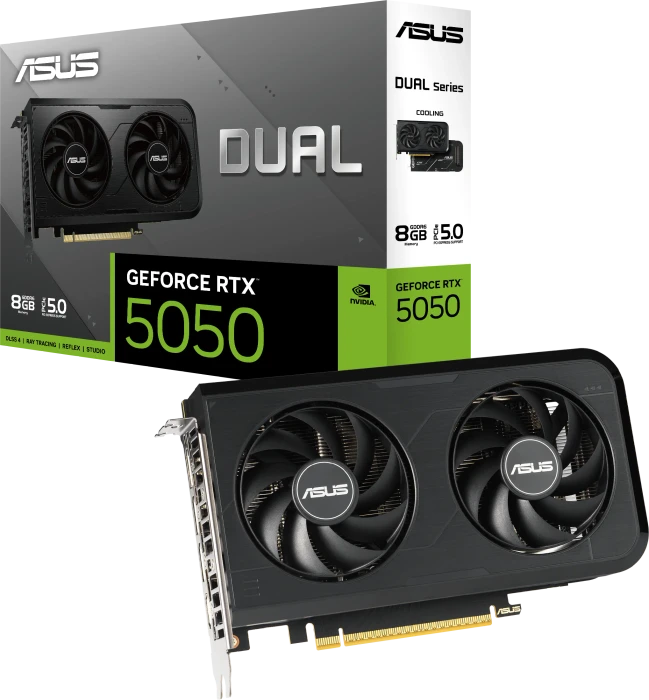 ASUS Dual GeForce RTX 5050, DUAL-RTX5050-8G, 8GB GDDR6, HDMI, 3x DP