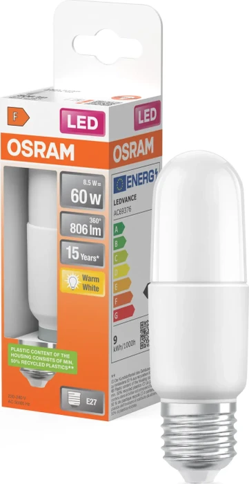 Osram Ledvance LED Star Stick 60 8W/827 E27 FR, 1 Stück