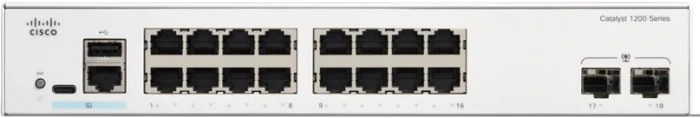 Cisco Catalyst 1200 Rackmount Gigabit Managed Switch, 16x RJ-45, 2x SFP