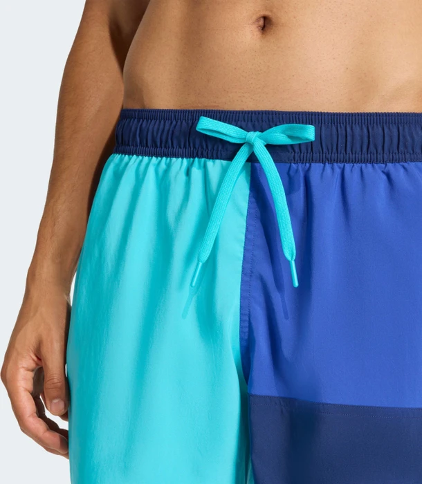 adidas Colorblock 5 Inch Badeshorts lucid cyan/semi lucid blue (Herren)
