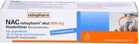 NAC-ratiopharm akut 600mg Hustenlöser Brausetabletten, 20 Stück