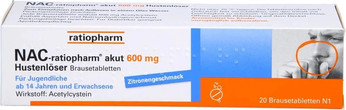 NAC-ratiopharm akut 600mg Hustenlöser Brausetabletten, 20 Stück
