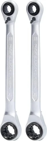Brilliant Tools 4in1 Doppelringratschenschlüssel, 10/13/17/19x220mm