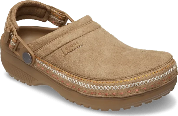 Crocs Crafted Vegan Suede Stitch Clog sepia
