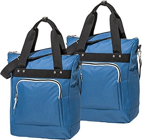 4Uniq Doppeltasche Gepäcktasche blau/schwarz