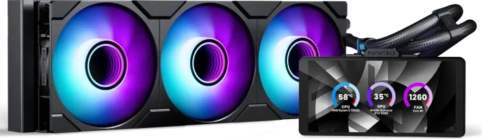 Phanteks Glacier One 360M25 LCD, schwarz